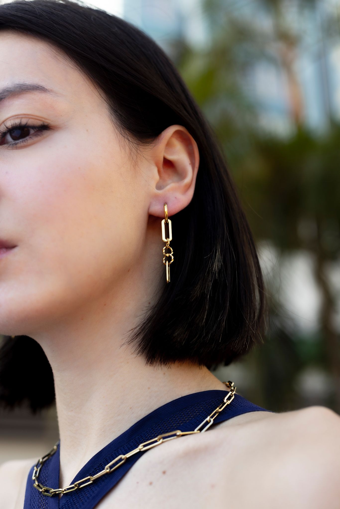 DANGLING Paperclip EARRINGS