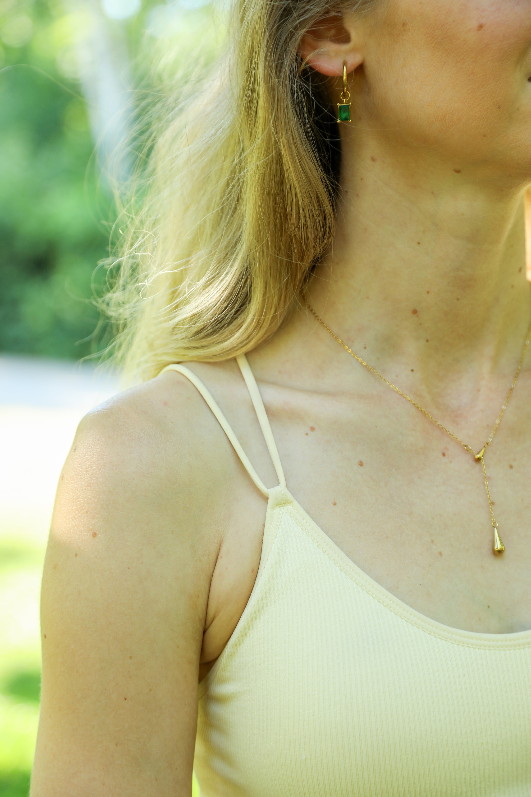 Rectangular Drop Hoops