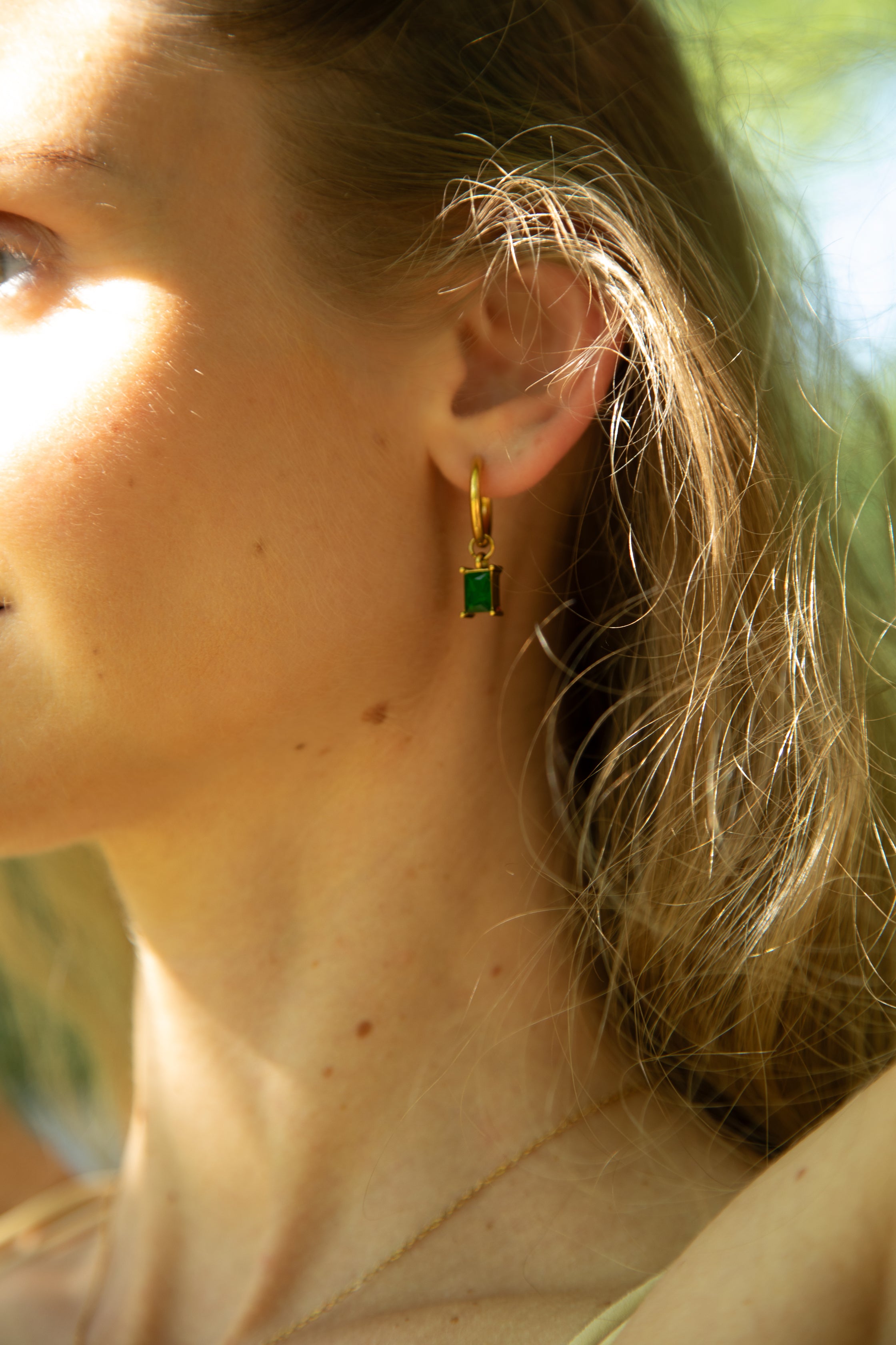 Rectangular Drop Hoops